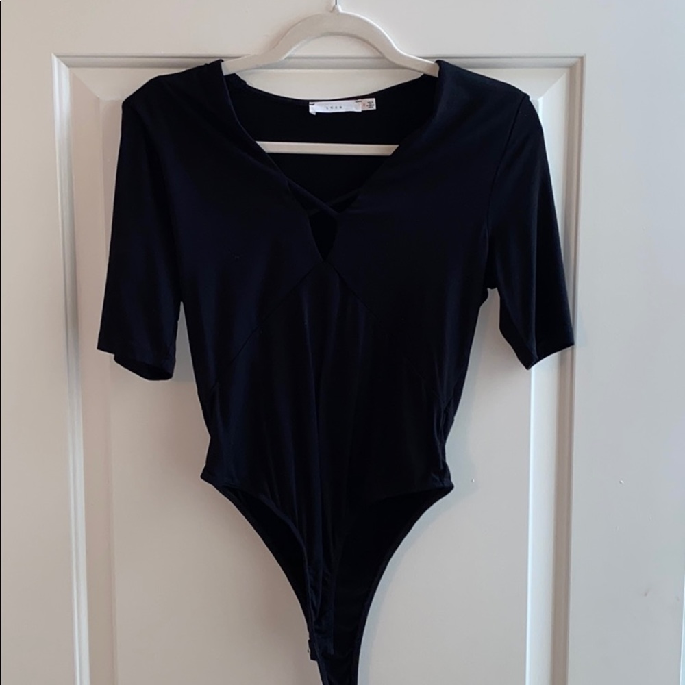 Black short sleeve body suit Sz-Med